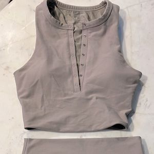 A&F YPB sculptLUX Plunge Henley Slim Tank